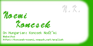 noemi koncsek business card